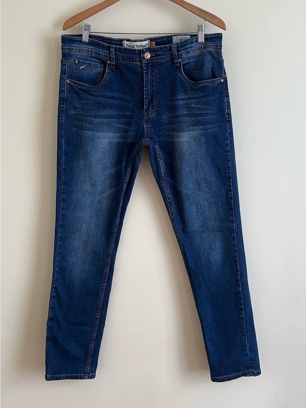 Tailor Vintage New Canaan Slim Fit Knit Denim Jeans in size 34x32